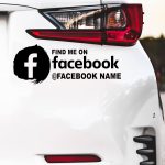 Facebook nalepke za avtomobile Find me on FACEBOOK