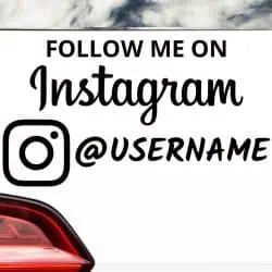 INSTAGRAM follow me nalepke za avto