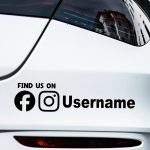 Instagram in Facebook avto nalepka