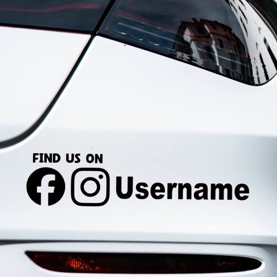 Instagram in Facebook avto nalepka