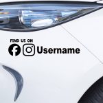 Instagram in Facebook nalepka za avto