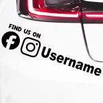 Instagram in Facebook nalepka za avtomobile