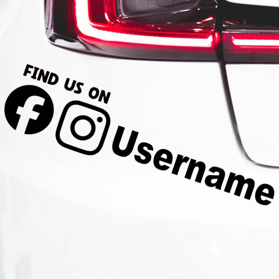 Instagram in Facebook nalepka za avtomobile