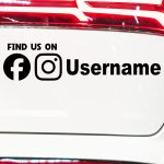 Instagram in Facebook nalepke za avto