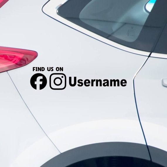 Instagram in Facebook nalepke za avtomobile