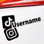 Instagram in Tiktok nalepka za avtomobile