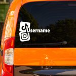 Instagram in Tiktok nalepke avtomobilske