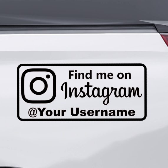 Instagram nalepka Find me on Instagram za avto