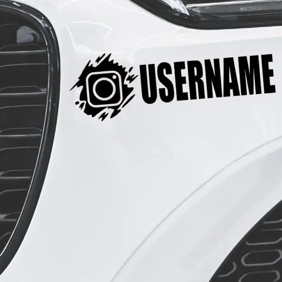 Instagram nalepka za avtomobile