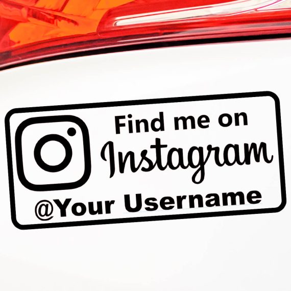 Instagram nalepke za avto Find me on Instagram