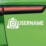 Instagram username nalepka za avto