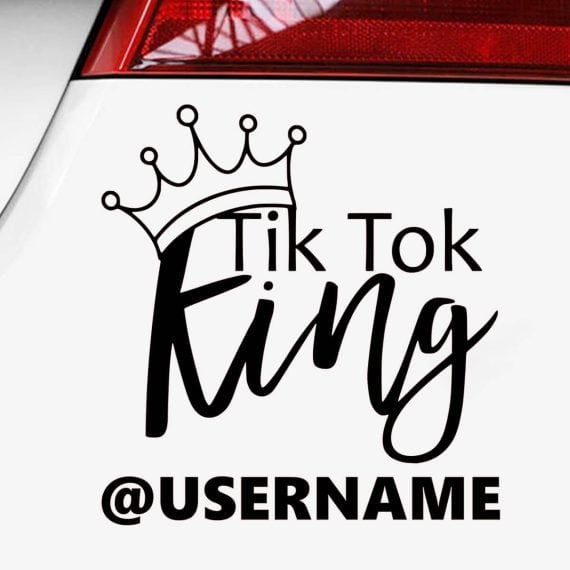 Nalepka Tik Tok King za avtomobile