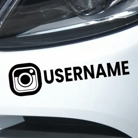 Nalepka družabna omrežja INSTAGRAM username za avto