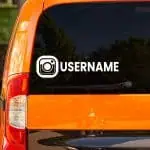 Nalepka družabna omrežja INSTAGRAM username za avtomobile
