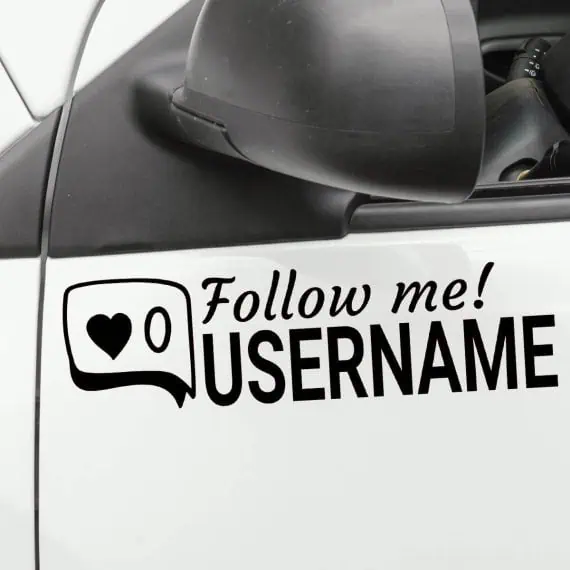 Nalepka instagram like in username