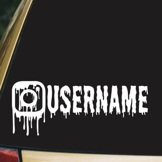 Nalepka instagram v obliki kapljic