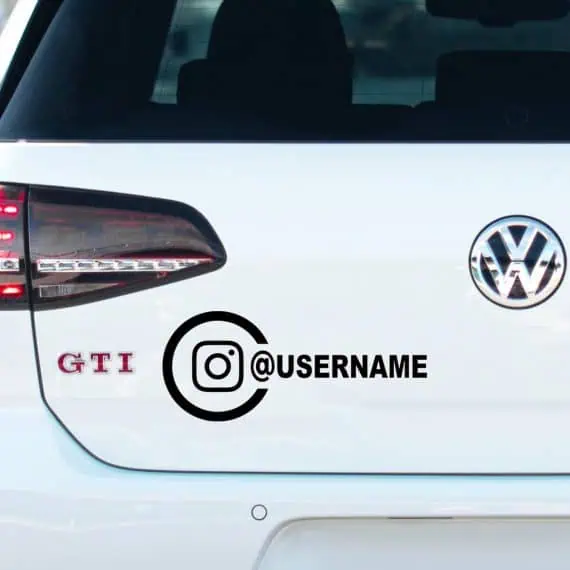 Nalepka na WW INSTAGRAM USERNAME logo
