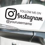 Nalepka za avto FOLLOW ME on INSTAGRAM