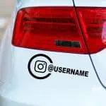 Nalepka za avto INSTAGRAM USERNAME logo