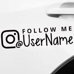 Nalepka za avto INSTAGRAM s personalizacijo