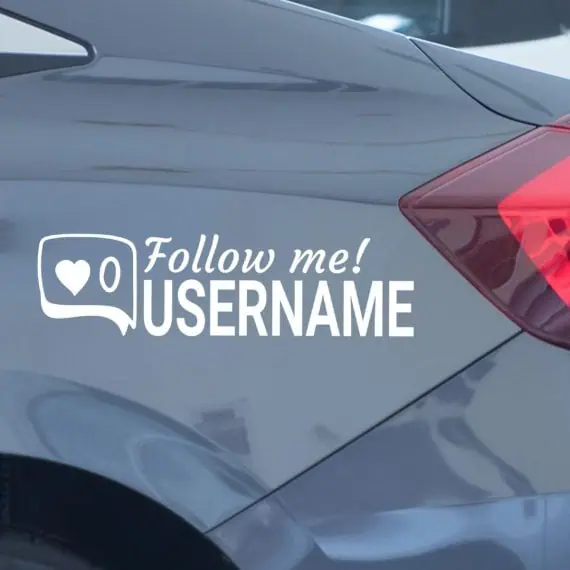 Nalepka za avto instagram like in username