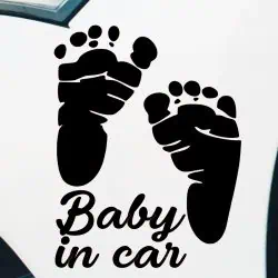Nalepka za avto nogice otrok v avtu