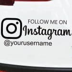 Nalepka za avtomobil FOLLOW ME on INSTAGRAM