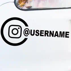Nalepka za avtomobil INSTAGRAM USERNAME logo