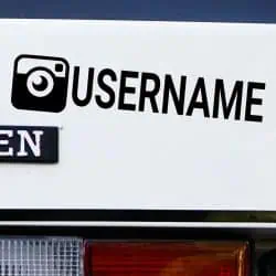 Nalepka za avtomobile INSTAGRAM logo in username