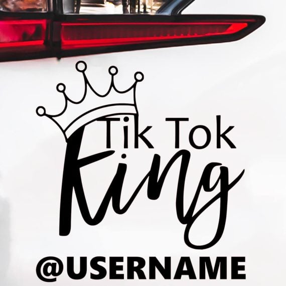Nalepke Tik Tok King za avto