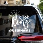 Nalepke Tik Tok King za avtomobil