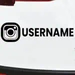 Nalepke družabna omrežja INSTAGRAM username za avto