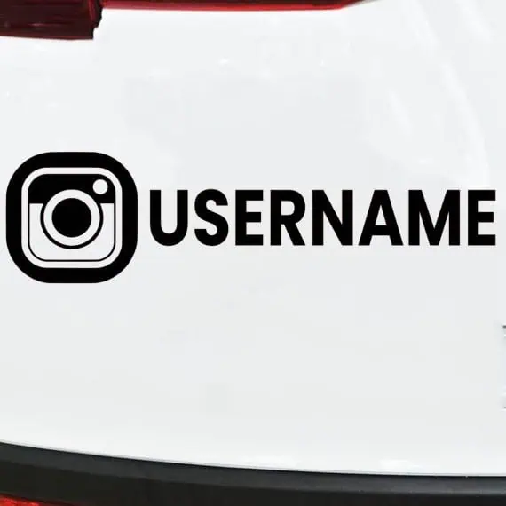 Nalepke družabna omrežja INSTAGRAM username za avto