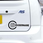 Nalepke za avto INSTAGRAM USERNAME logo