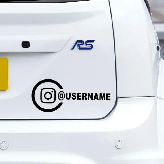 Nalepke za avto INSTAGRAM USERNAME logo