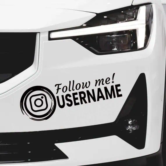 Nalepke za avto Instagram username