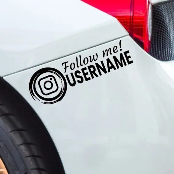 Nalepke za avtomobil Instagram username
