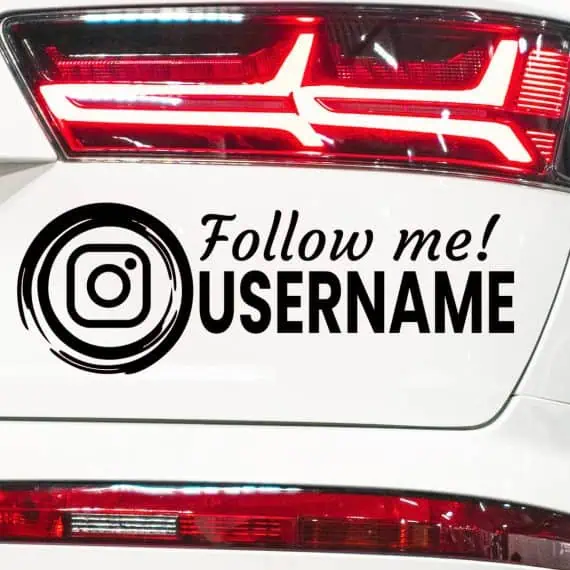 Nalepke za avtomobile Instagram username