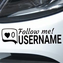 Nalepke za avtomobile instagram like in username