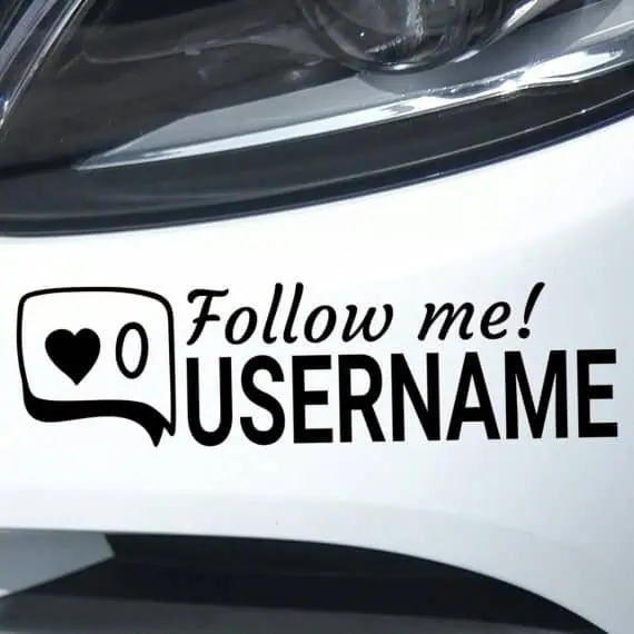 Nalepke za avtomobile instagram like in username