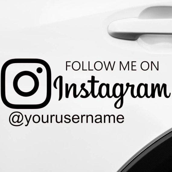 Nalepke FOLLOW ME on INSTAGRAMe